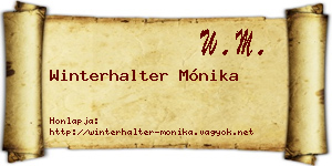 Winterhalter Mónika névjegykártya