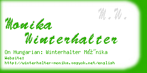 monika winterhalter business card